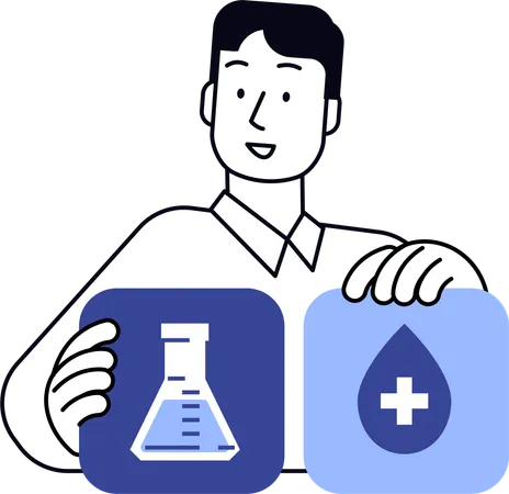 Blood analysis  Illustration