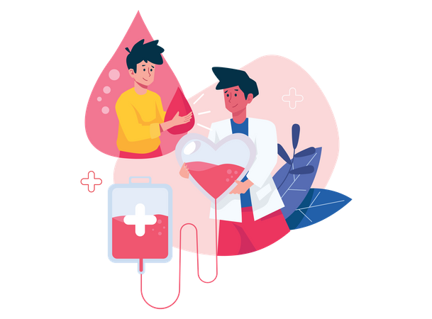 Blood Donation Consultation  Illustration