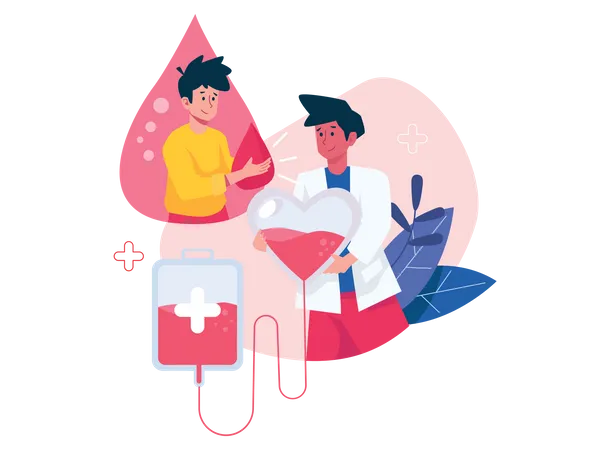 Blood Donation Consultation  Illustration