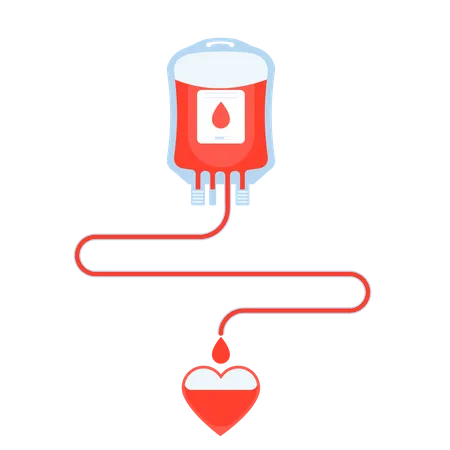 Blood Donation, Give Blood, Safe Life And Charity Illustration