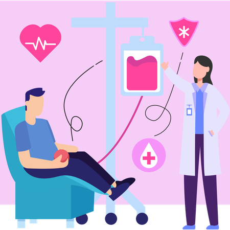 Blood Donation  Illustration