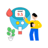 illustrations for glucose meter