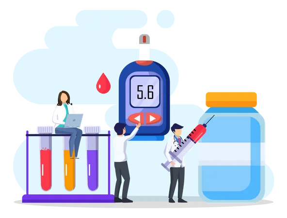 Blood Glucose Test  Illustration