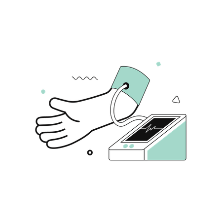 Blood Pressure Checking  Illustration