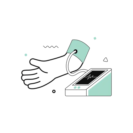 Blood Pressure Checking  Illustration