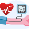 blood pressure checking machine illustration