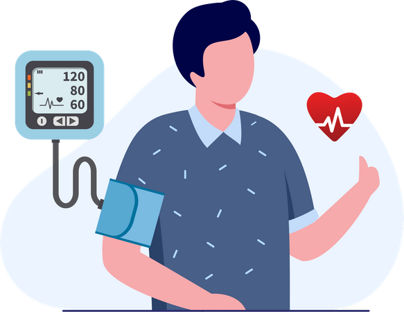 Blood Pressure checkup Illustration