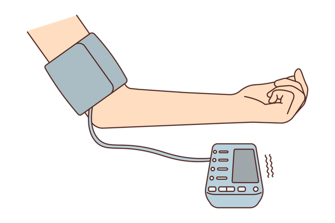 Blood pressure checkup  Illustration