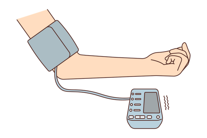 Blood pressure checkup  Illustration