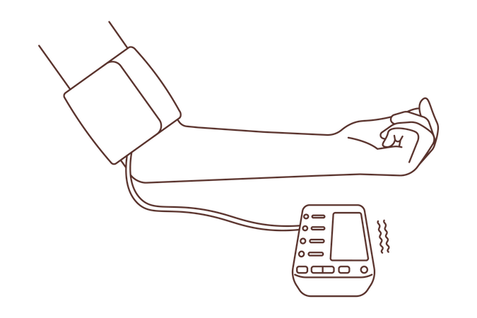 Blood pressure checkup  Illustration