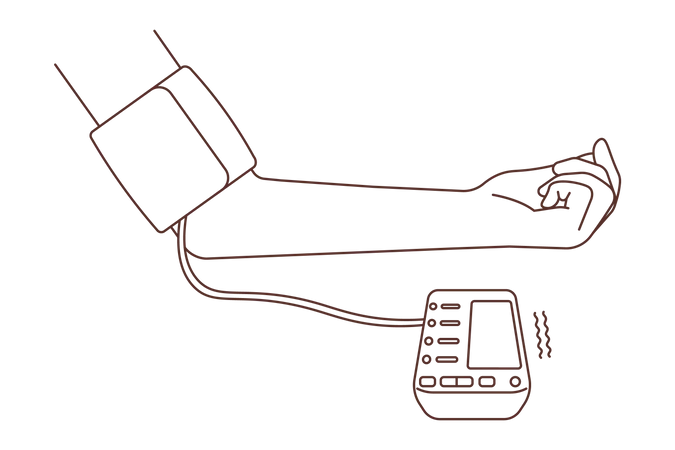 Blood pressure checkup  Illustration