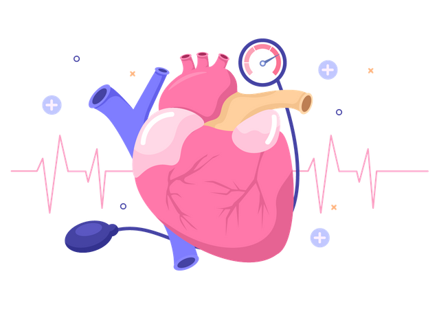 Blood Pressure Checkup  Illustration