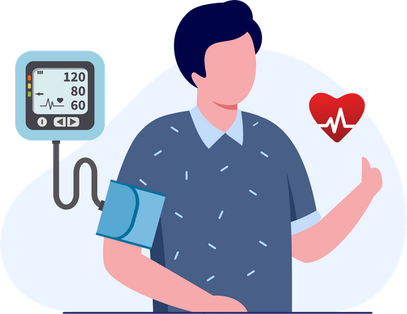 Blood Pressure checkup  Illustration