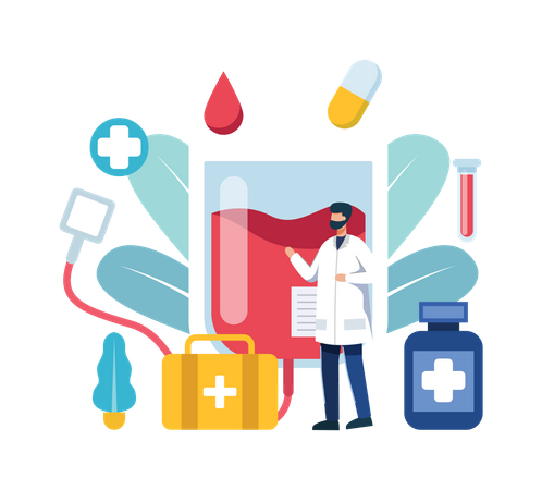 Blood Pressure Checkup  Illustration