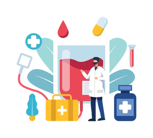 Blood Pressure Checkup  Illustration