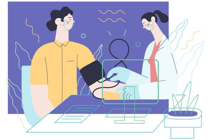 Blood pressure test  Illustration