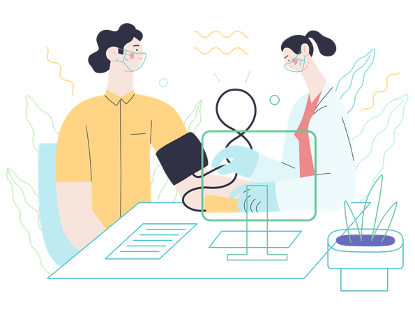 Blood pressure test  Illustration