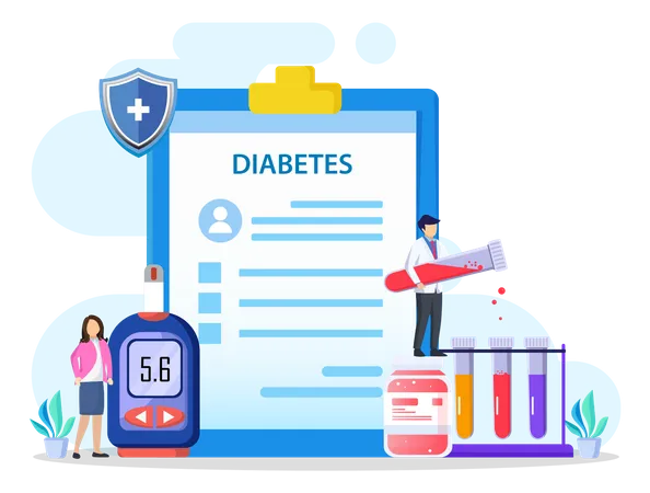 Blood Sugar Analysis  Illustration