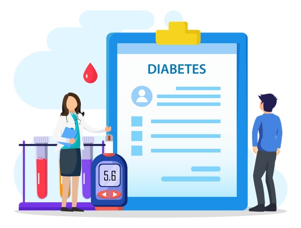 Blood Sugar Check  Illustration