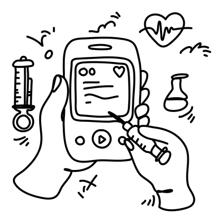 Blood Sugar Monitor  Illustration