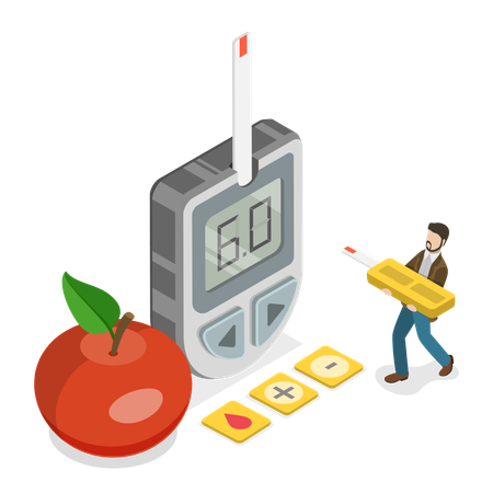 Blood Sugar Test  Illustration