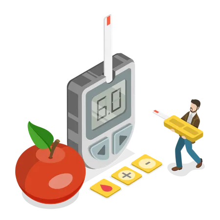 Blood Sugar Test  Illustration