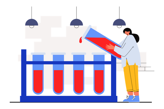 Blood Test  Illustration