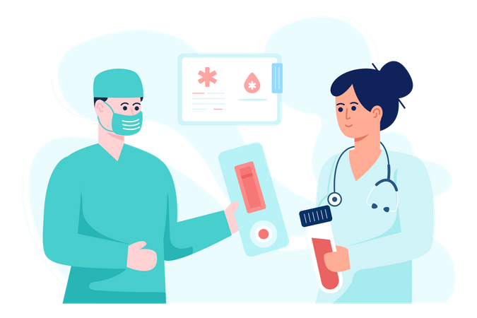 Blood Test  Illustration