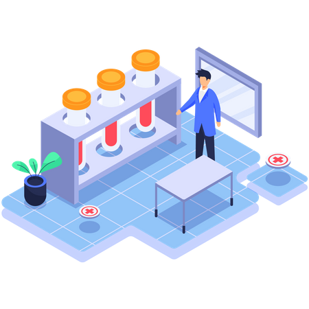 Blood test  イラスト