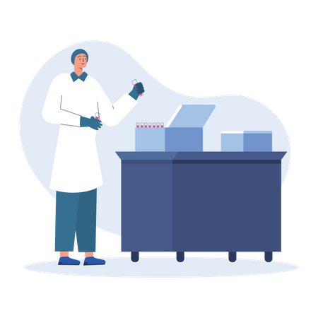 Blood test  イラスト