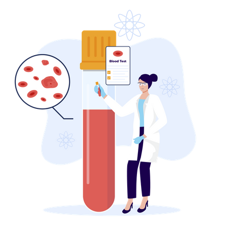 Blood test  イラスト