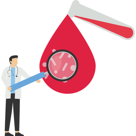 Blood test  イラスト