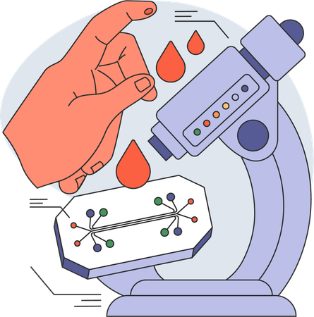 Blood test  イラスト