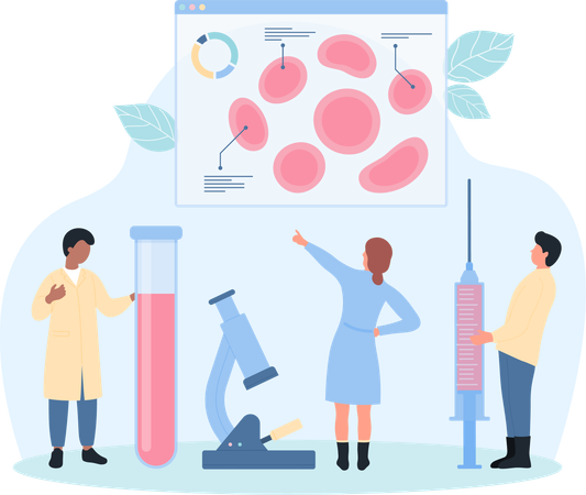 Blood test  イラスト
