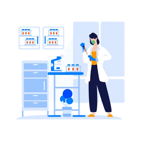 Blood Test Lab  Illustration