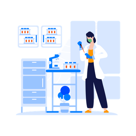 Blood Test Lab  イラスト