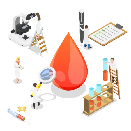 Blood test procedure  Illustration