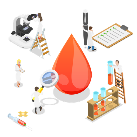 Blood test procedure  イラスト