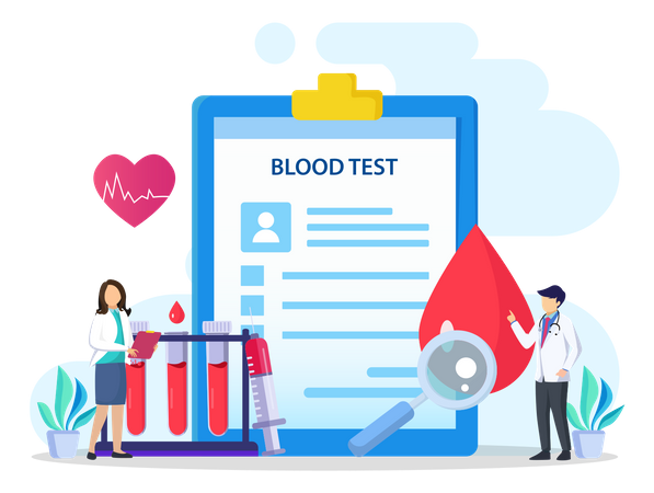 Blood Test Report  Illustration