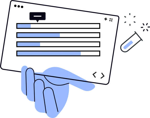 Blood test report  Illustration