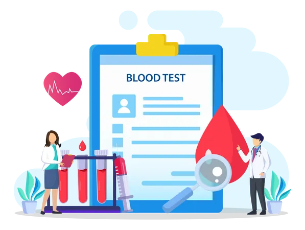 Blood Test Report  Illustration