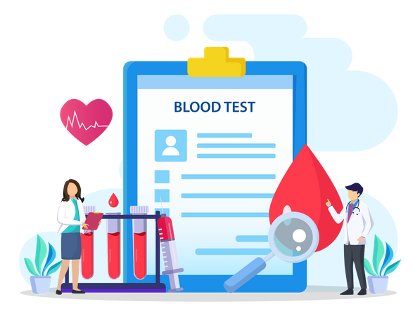 Blood Test Report  イラスト