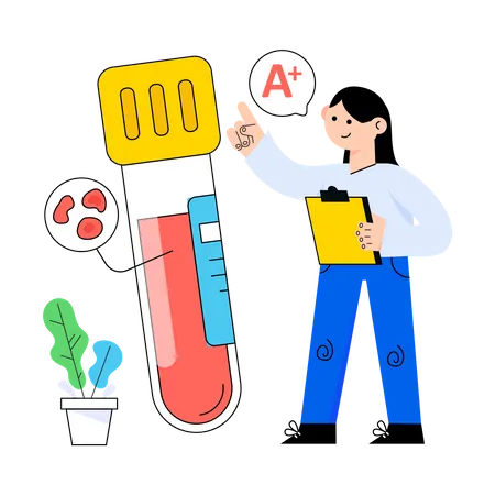 Blood testing  Illustration