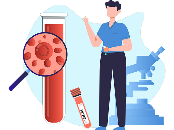 Blood testing  Illustration