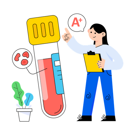 Blood testing  イラスト