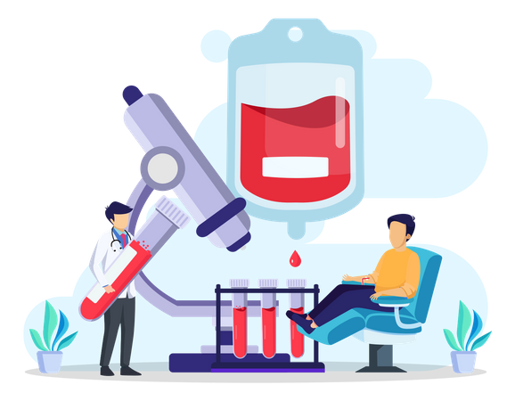 Blood testing  イラスト