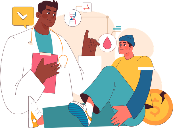 Blood testing  イラスト