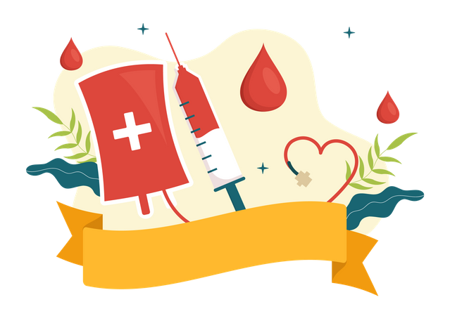 Blood Transfusion  Illustration