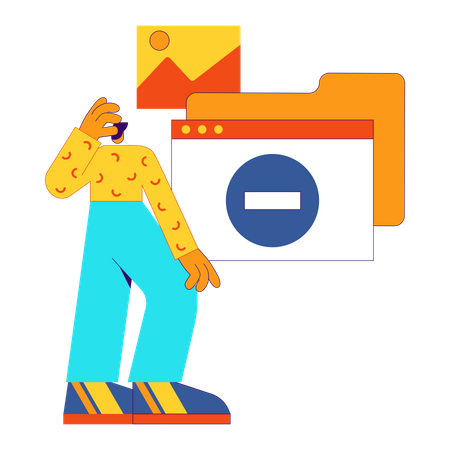 Bloqueio de dados por hacker  Ilustração