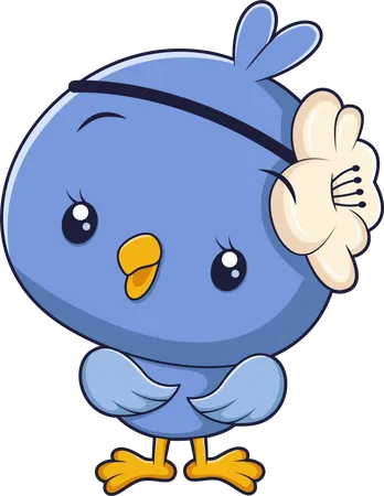 Blue Bird Character  Illustration